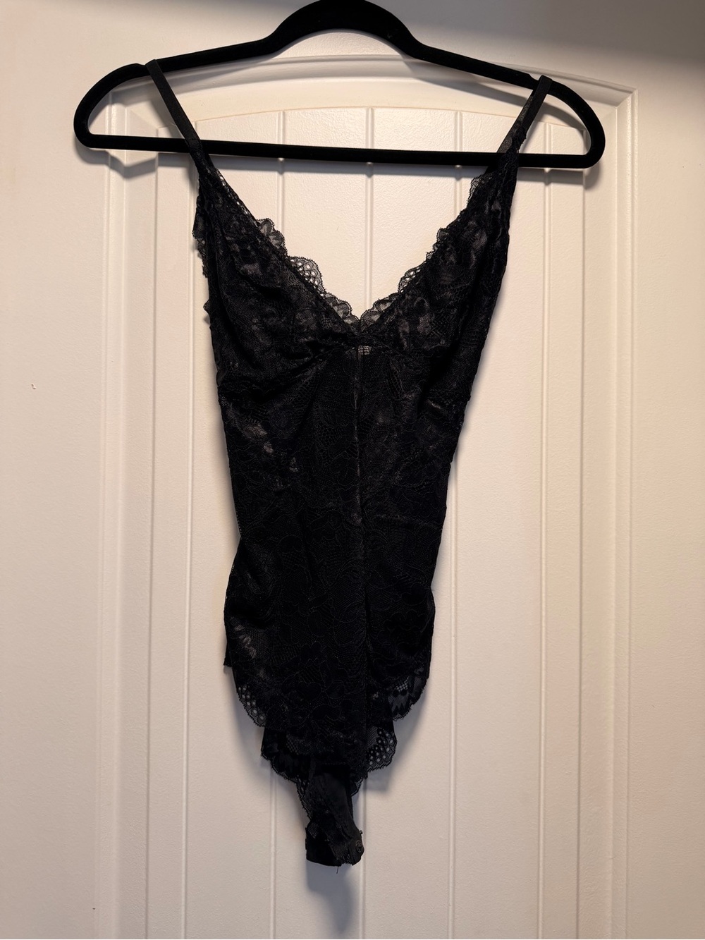 Black Lace V-Neck Bodysuit
